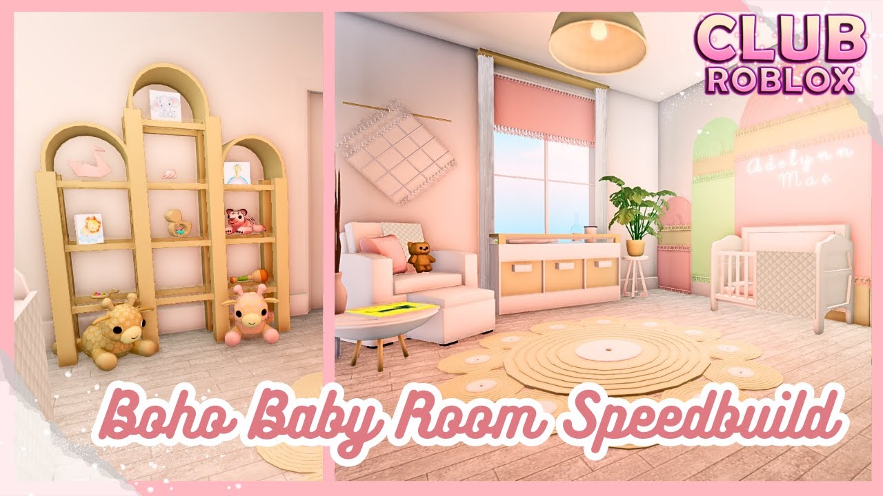 Pastel Boho Girl's Nursery Speedbuild: Club Roblox