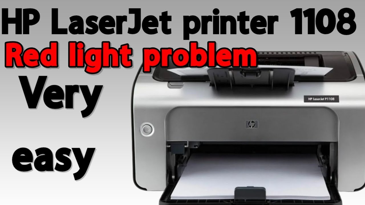 Hp laserjet p1108 printer Red light problem solution in Hindi | HP printer Red light blinking 