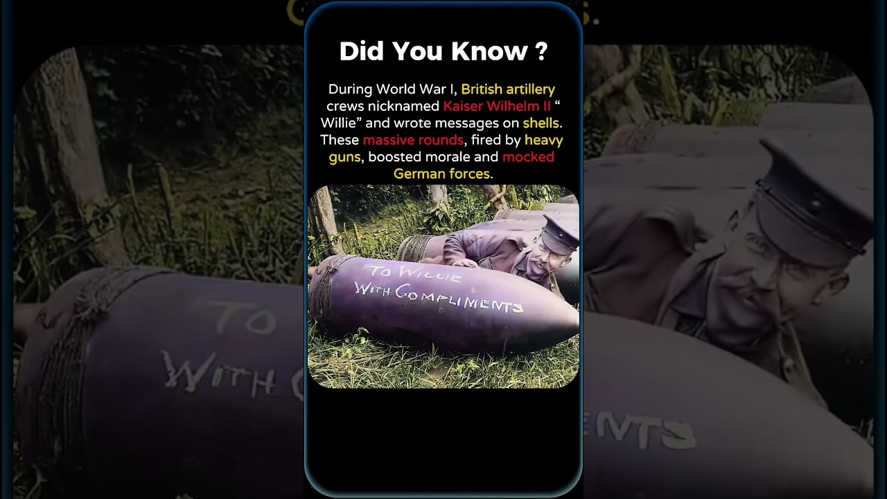 The WWI Shell Message That Mocked the Kaiser 😳💥 #shorts