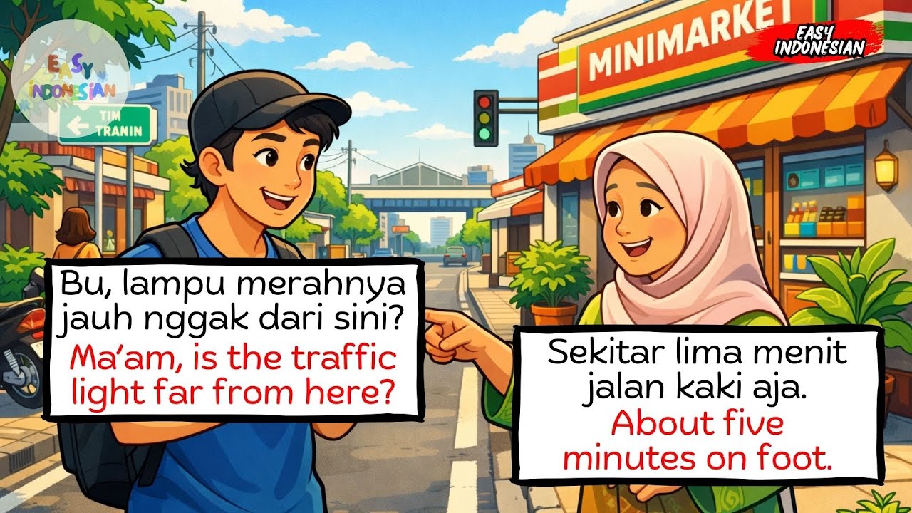 Learn Indonesian with Daily Conversations | Asking for Directions