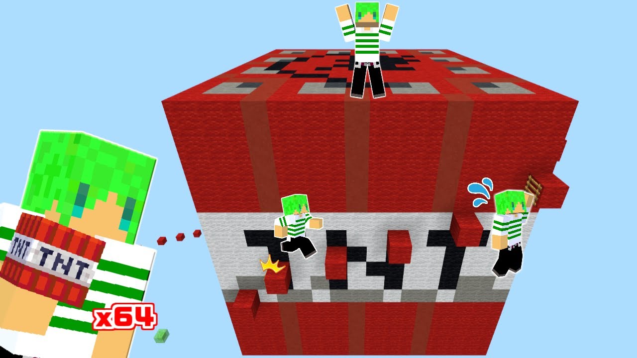 【マインクラフト】巨大なブロックでアスレチックしたら最強になった...！？