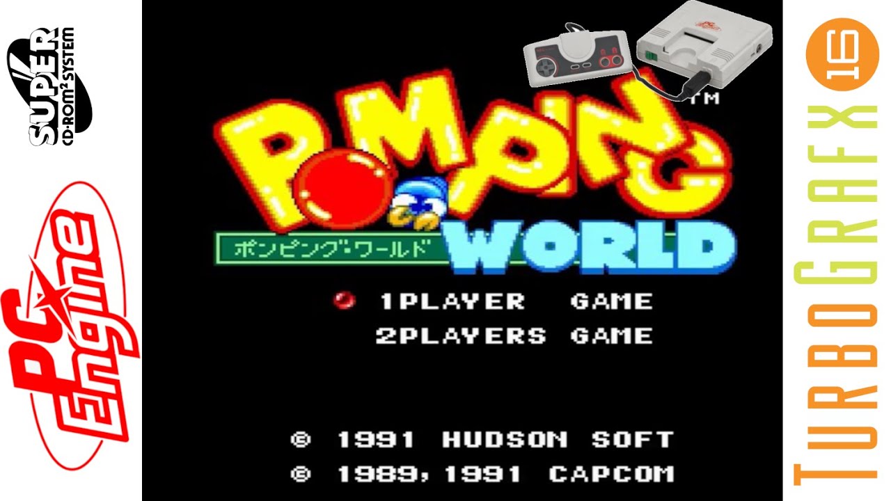 Pomping World PC Engine CD ポンピングワールド Longplay Playthrough Hundson Soft 1991