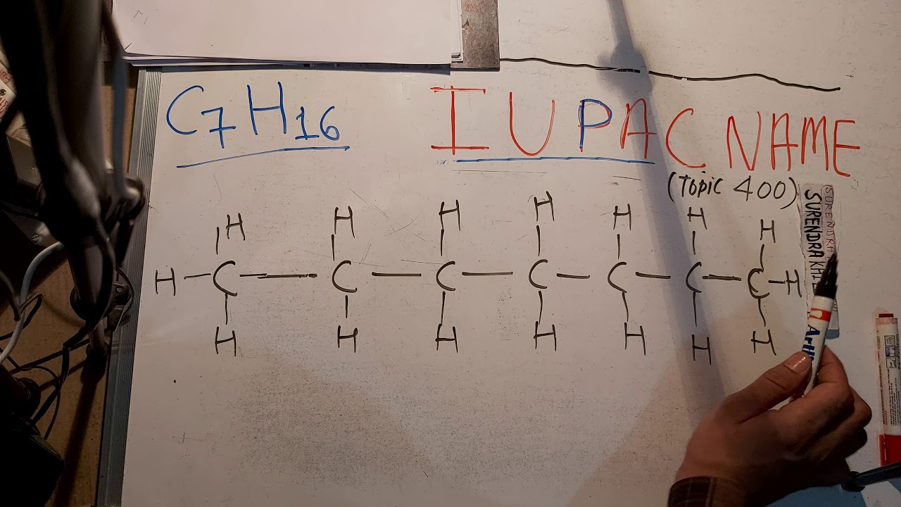 C7H16 Iupac Name in Hindi By Surendra Khilery | iupac nomenclature of organic chemistry