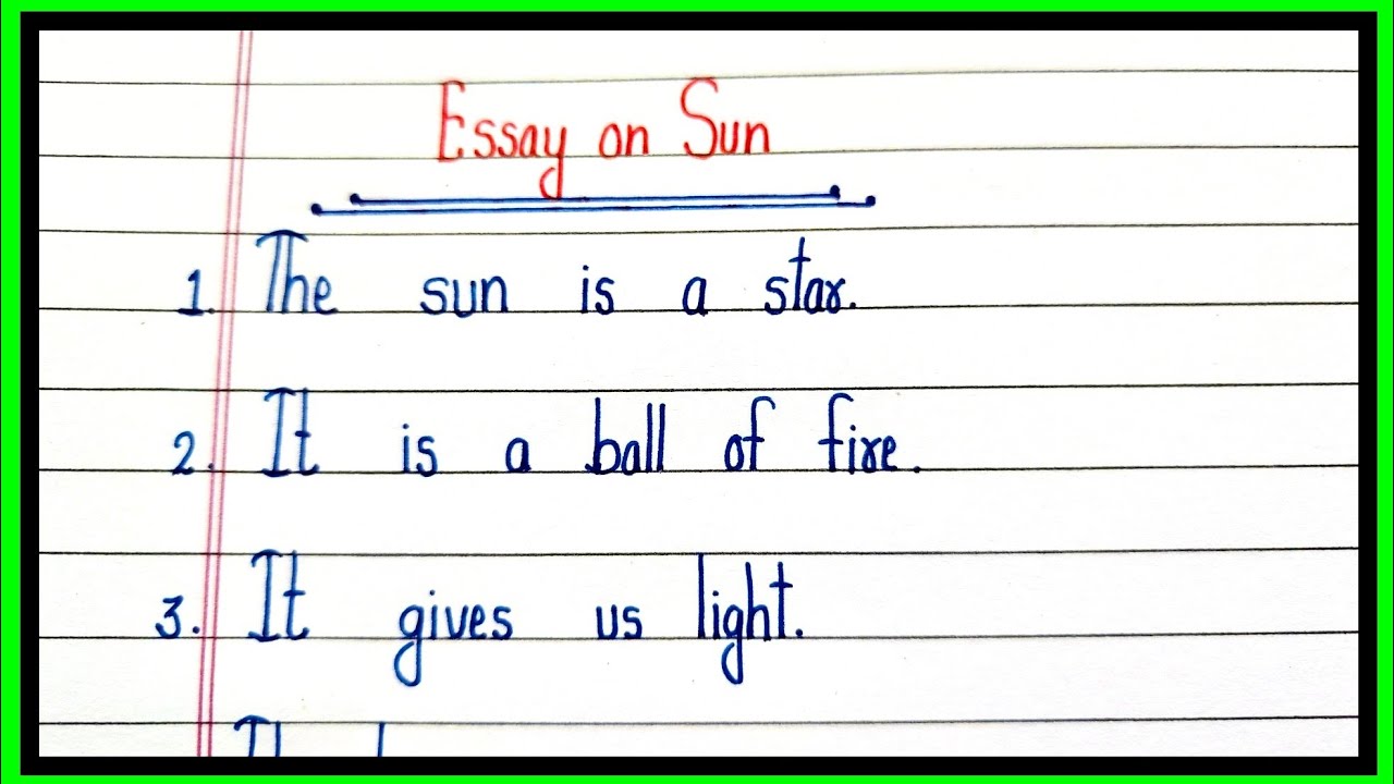 Essay on sun in english/10 lines essay on sun in english/सूर्य पर निबंध/सूरज पर निबंध/Suraj essay 