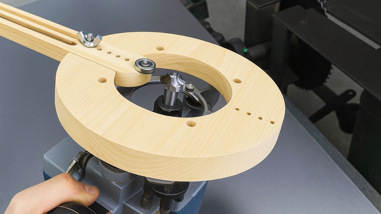 Secret to using handheld TUBE machine | Cutting curved wood grooves that carpenters don't know