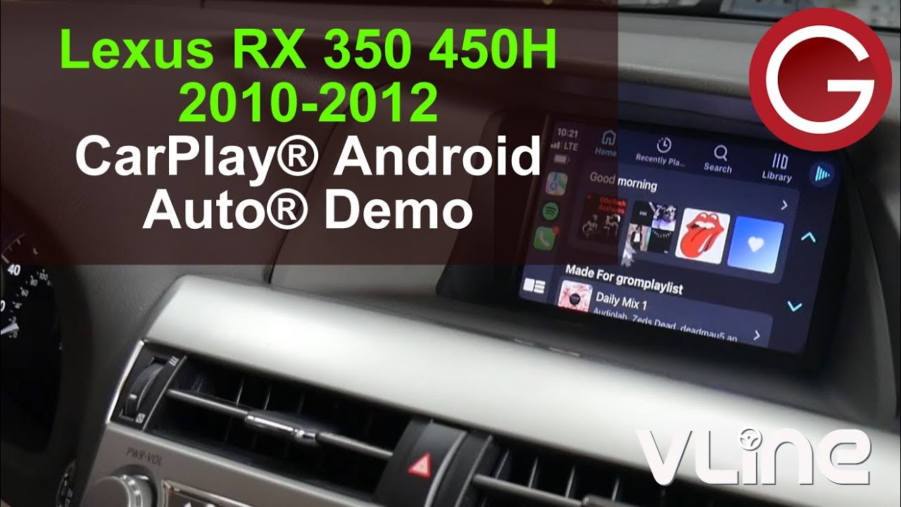 How wireless CarPlay and Android Auto work in Lexus RX 350 450H 2010 2011 2012 GROM VLine VL2 LEX6RT