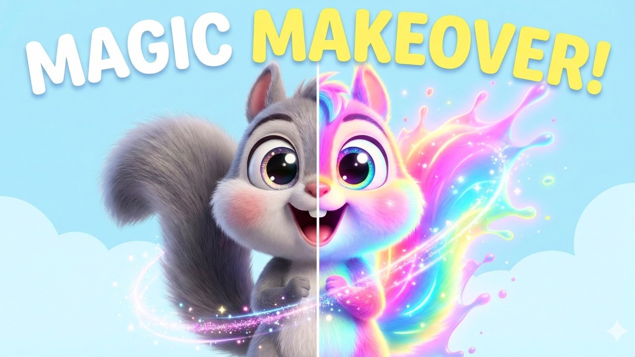 What Happens When Animals Touch Magic? Colors Explode! 🌈