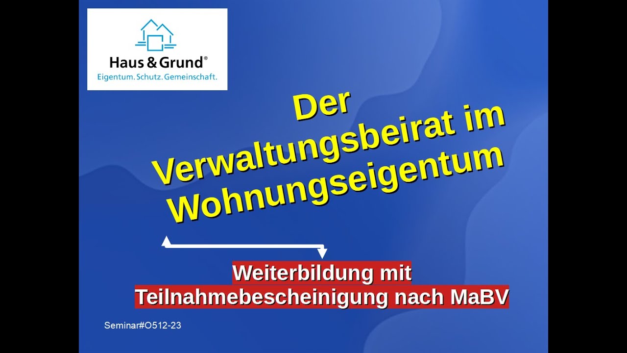 Verwaltungsbeirat im Wohnungseigentum (O512-23)