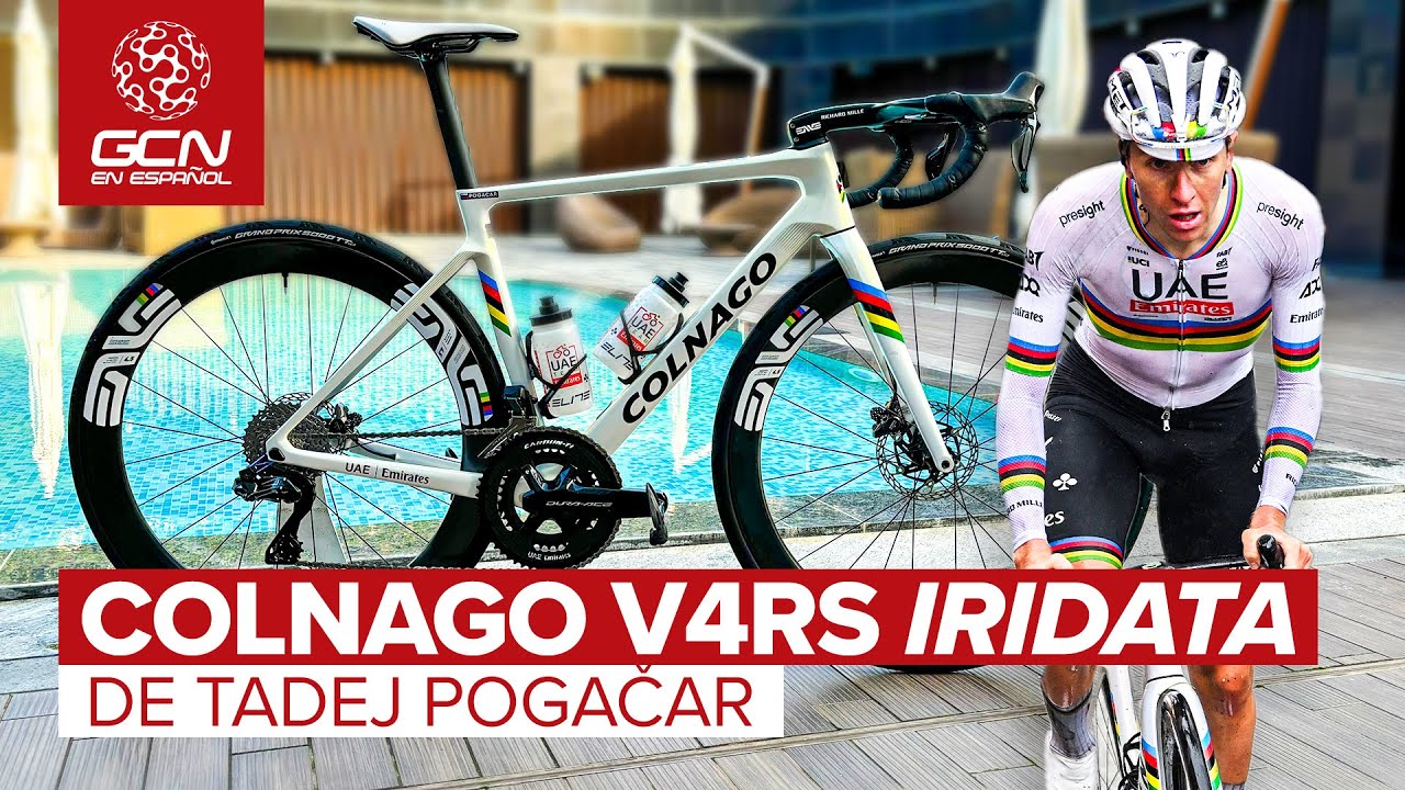 La Colnago V4RS arcoiris del Campeón del Mundo Tadej Pogacar