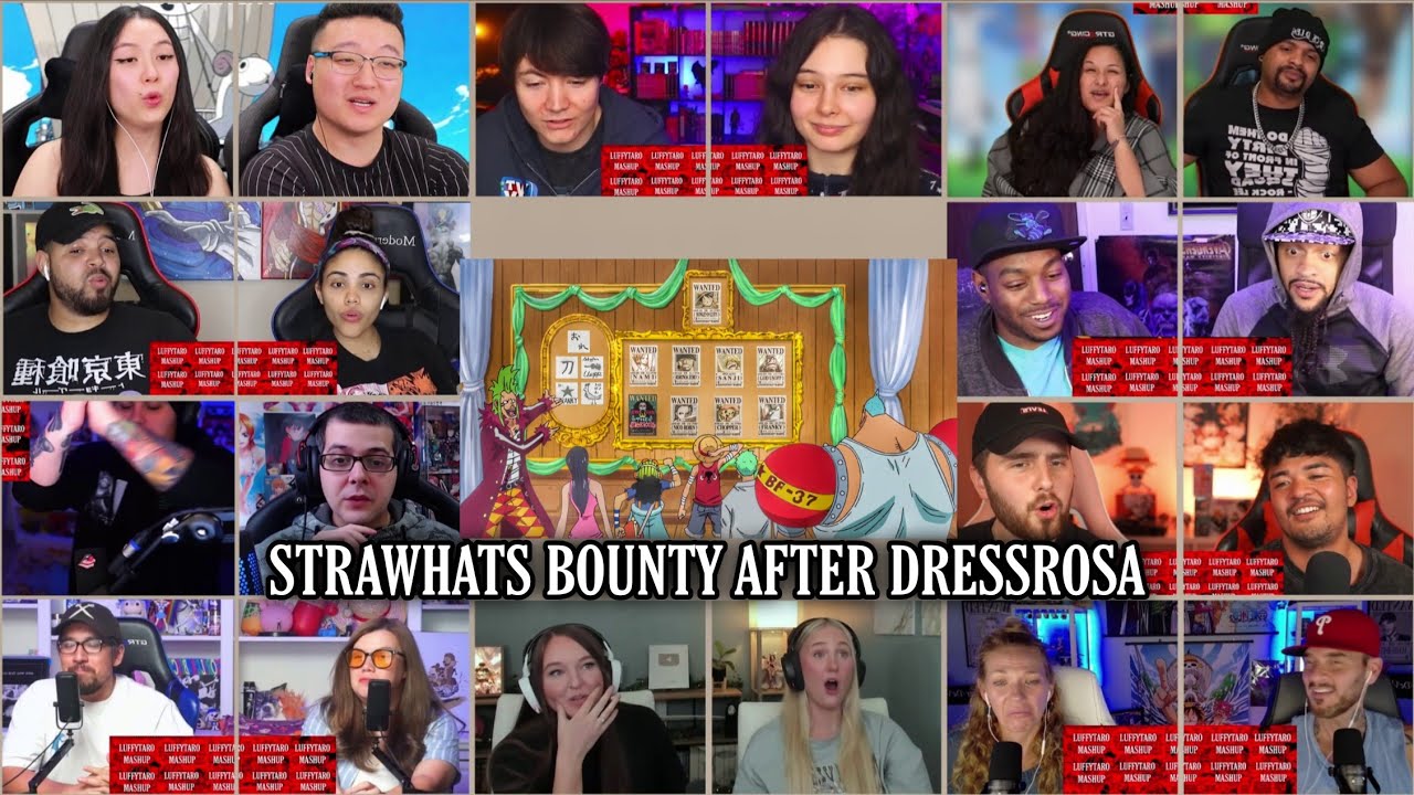 Strawhat's New Bounty Reaction After Dressrosa Reaction Mashup | One Piece Episode 746