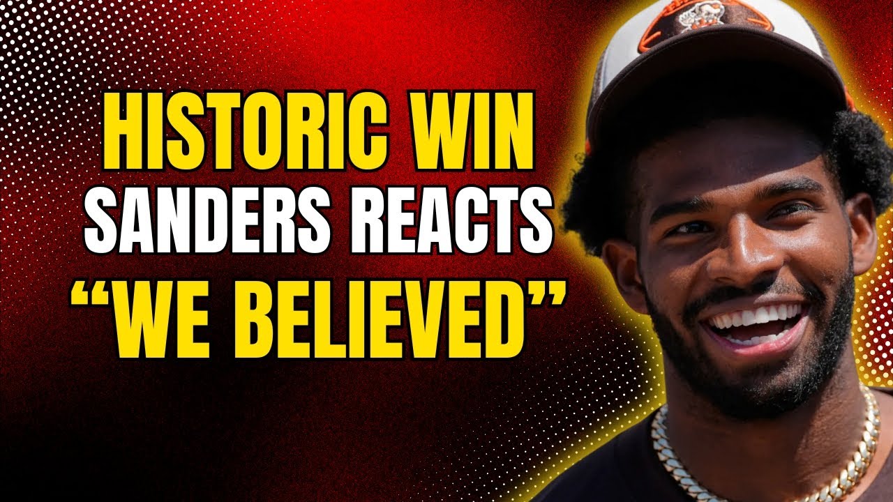 Shedeur Sanders First NFL Win Press Conference - Faith, Family & Making History