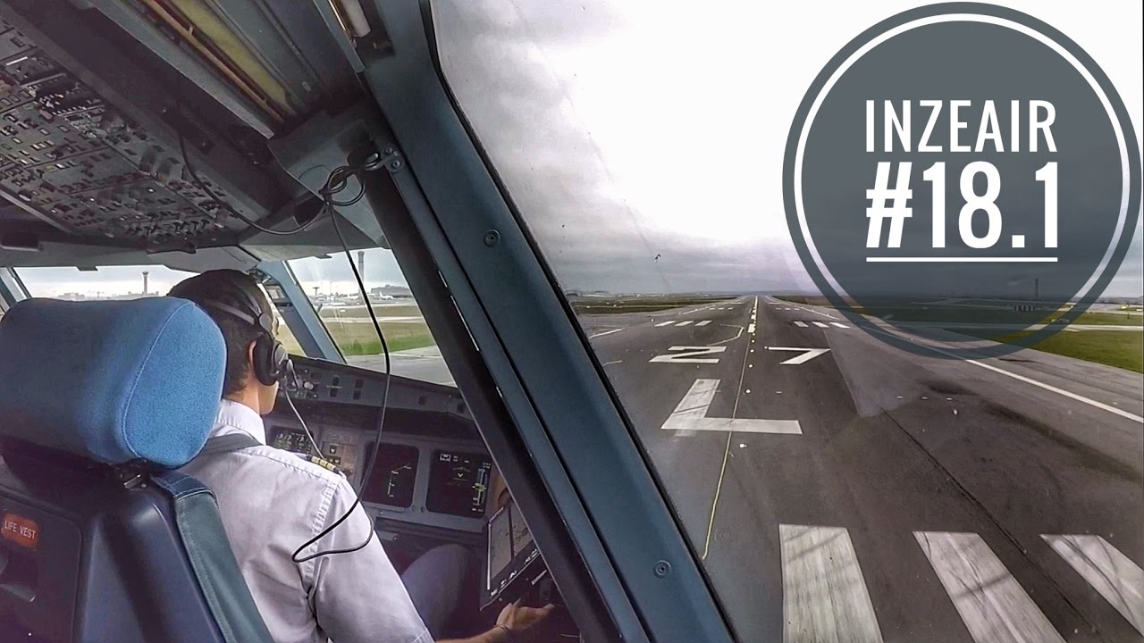 TAKE-OFF IN A340 AT PARIS CDG RWY 27L, COCKPIT VOICES