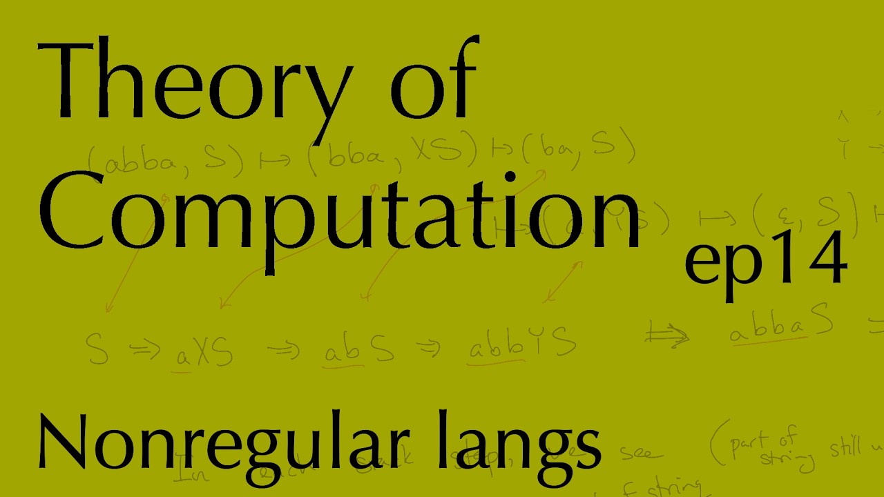 Computation ep14: Non-regular languages (Mar 3, 2026)