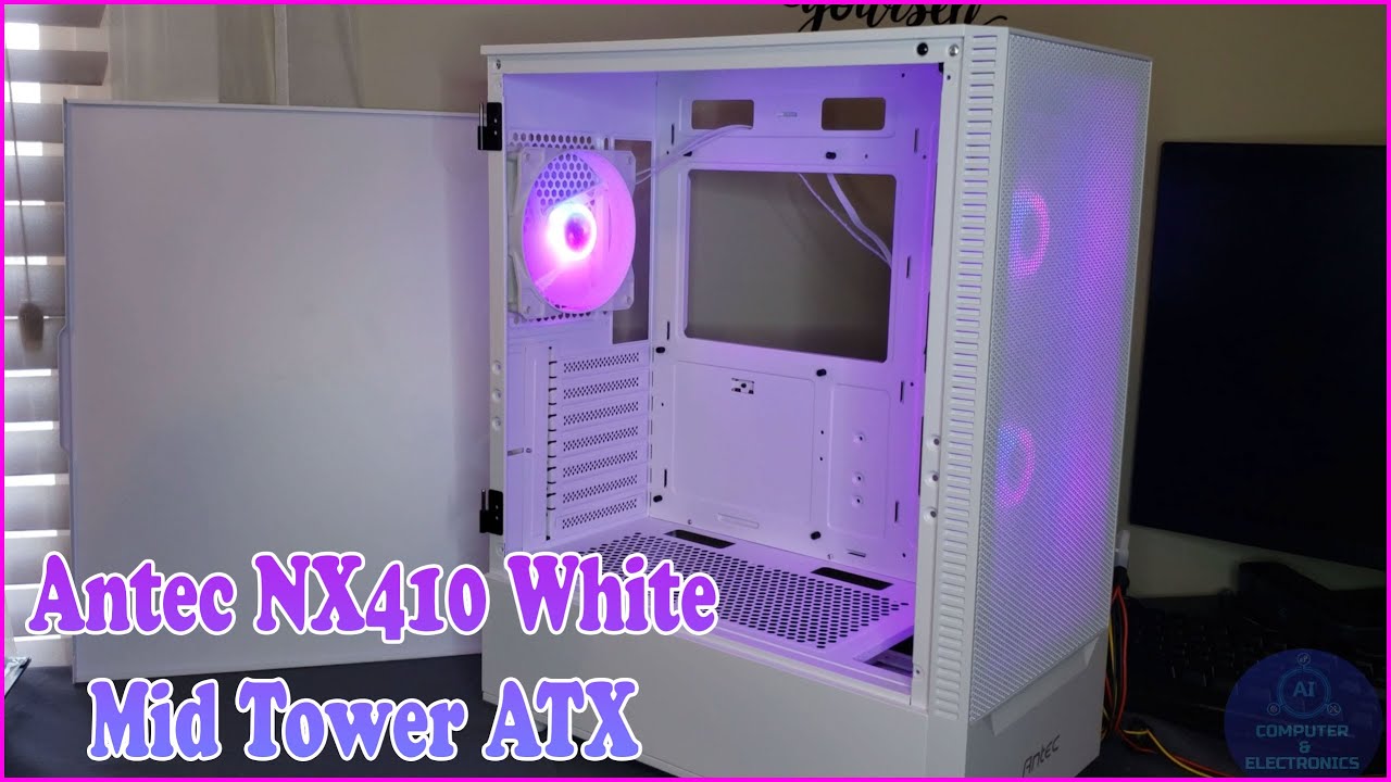 Antec NX410 White, Mid Tower ATX Gaming Case, Tempered Glass Side Panel UnBox