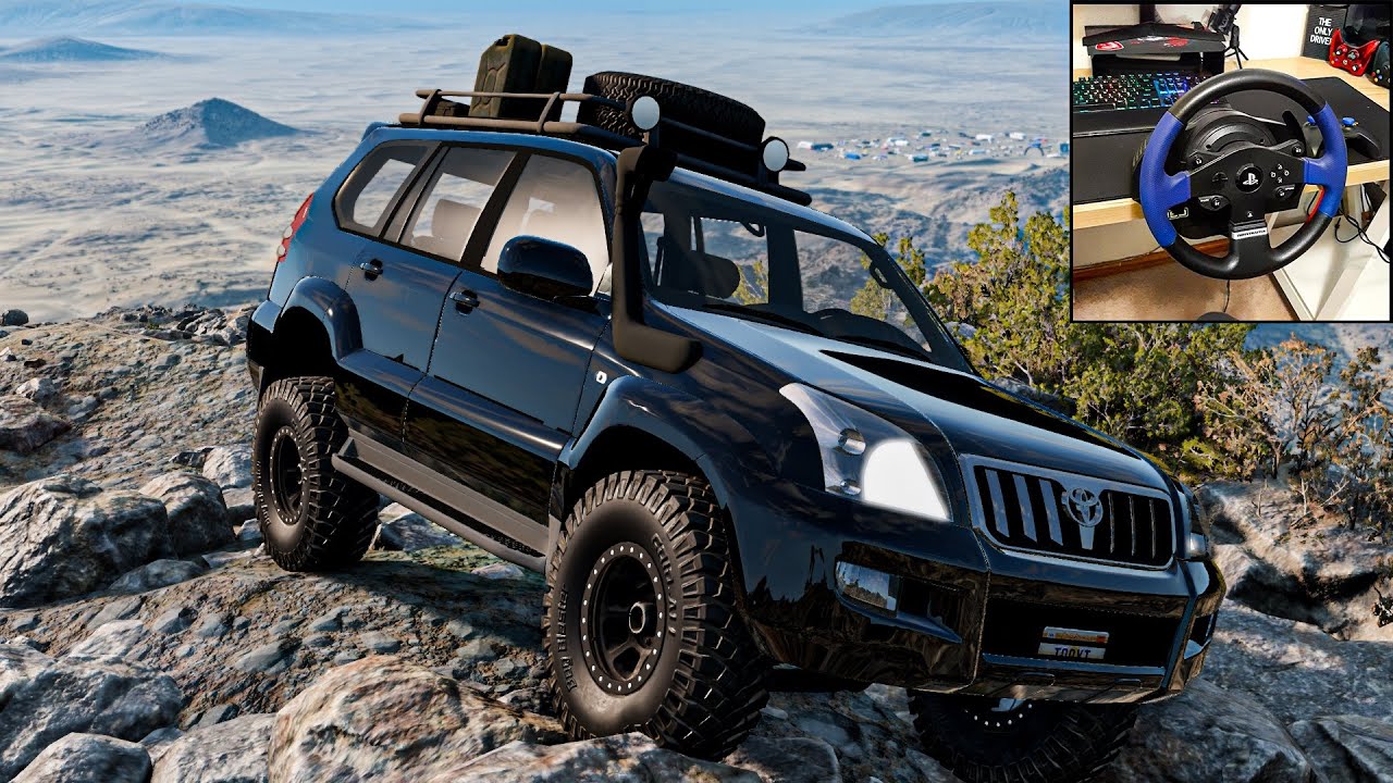 Offroading Toyota Landcruiser Prado J120 - BeamNG.drive | Thrustmaster T150 Wheel Gameplay