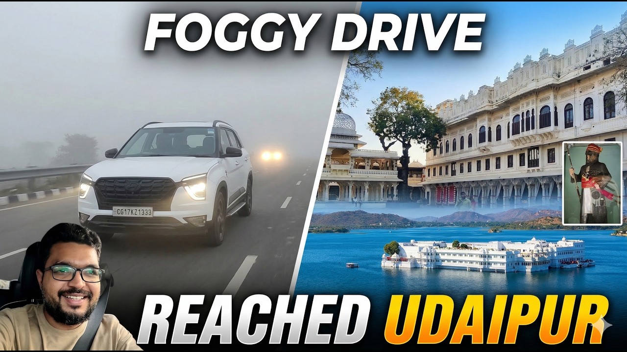 Foggy Morning Drive to Udaipur 🌫️| City Palace & Lake Pichola Visit
