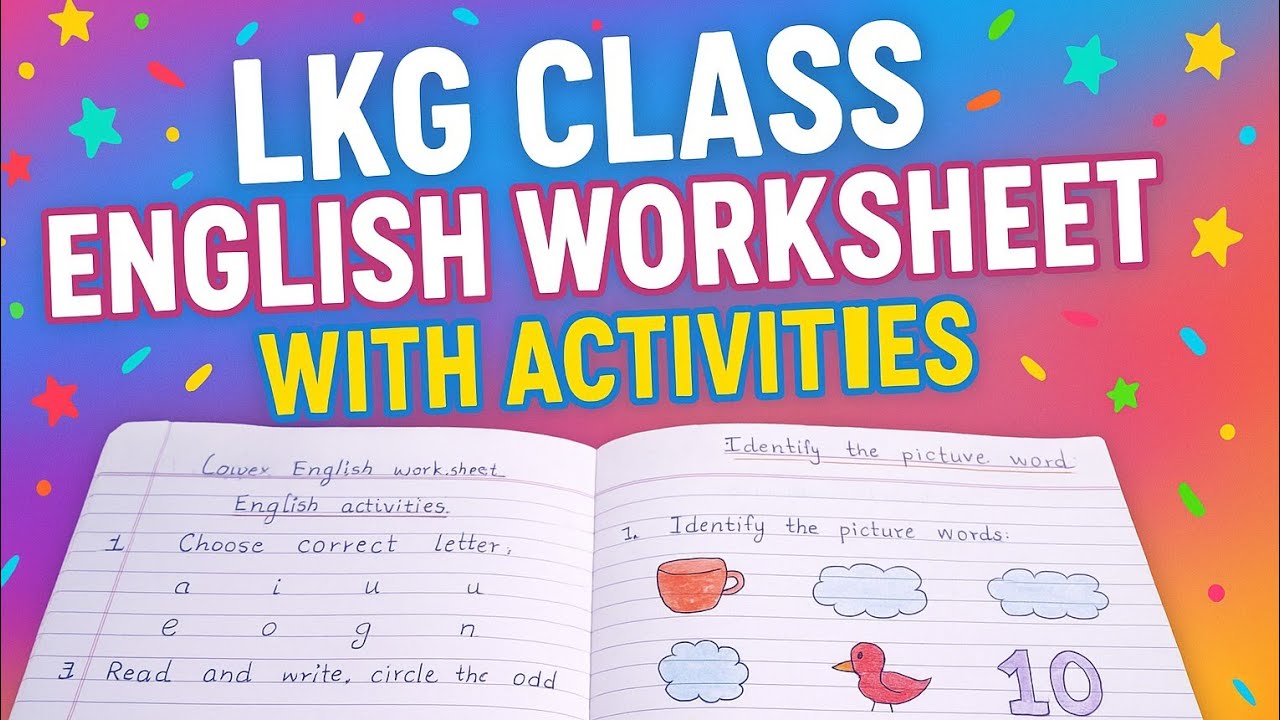 #lkg class english worksheet with activities #exampreparation #dailypractice #exampaparkityari 