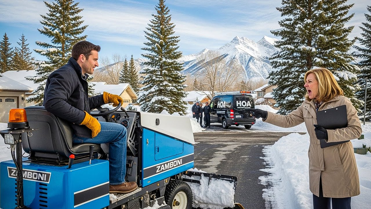 HOA Banned Parking on the Street During Winter, So I Bought a Zamboni to Keep My Spot Clear!