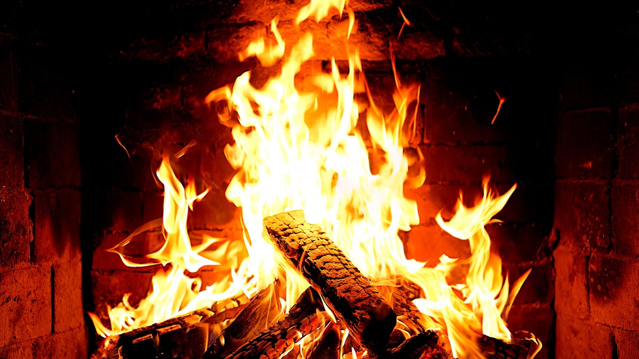 Cozy Fireplace 4K (12 HOURS). Fireplace with Crackling Fire Sounds. Fireplace Ambience