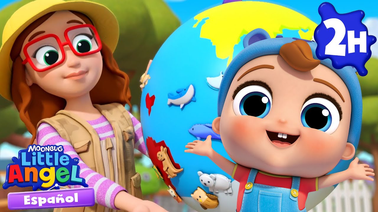 Animales del Mundo 🦁🌎 Canciones Infantiles🎵 Moonbug Español | Little Angel
