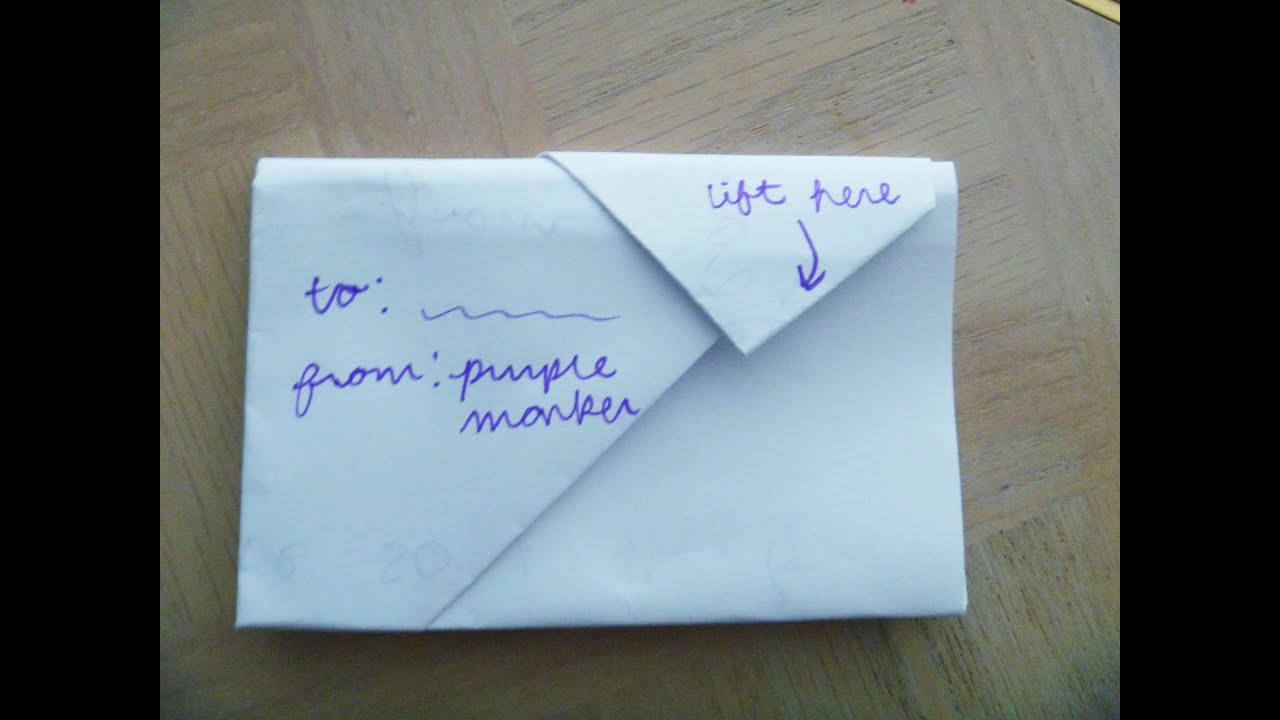 --HOW to FOLD a LETTER into a SECRETIVE ENVELOPE-- Cute, Creative, but Simple- step by step
