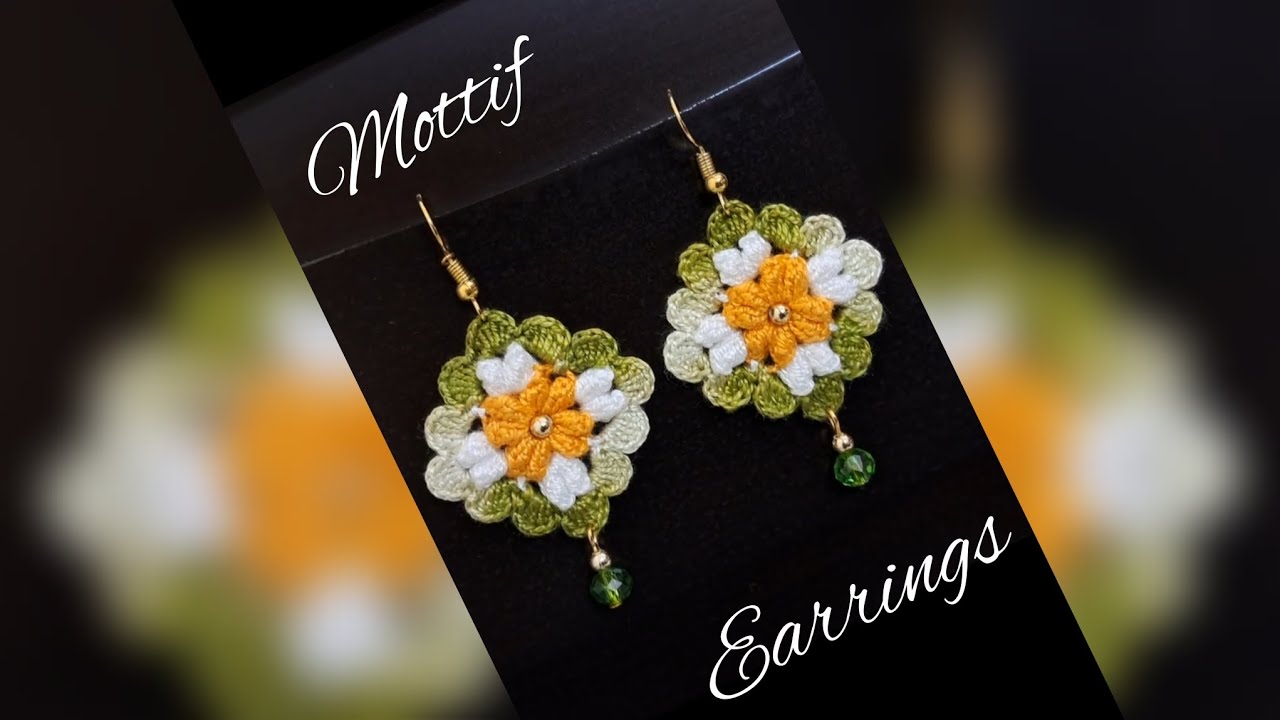 HOW TO MAKE CROCHET EARRINGS | CROCHET EARRINGS | MOTTIF EARRINGS