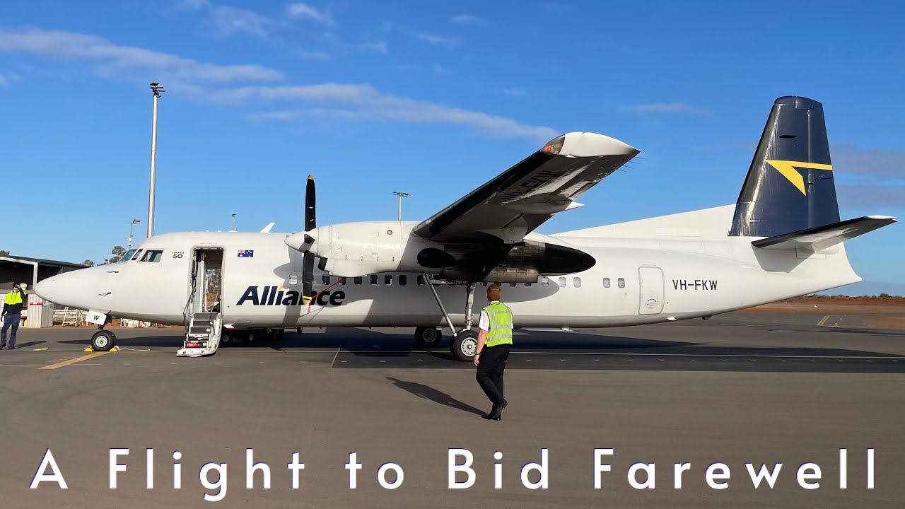 Flying On The Alliance Fokker 50 One Day Before Retirement