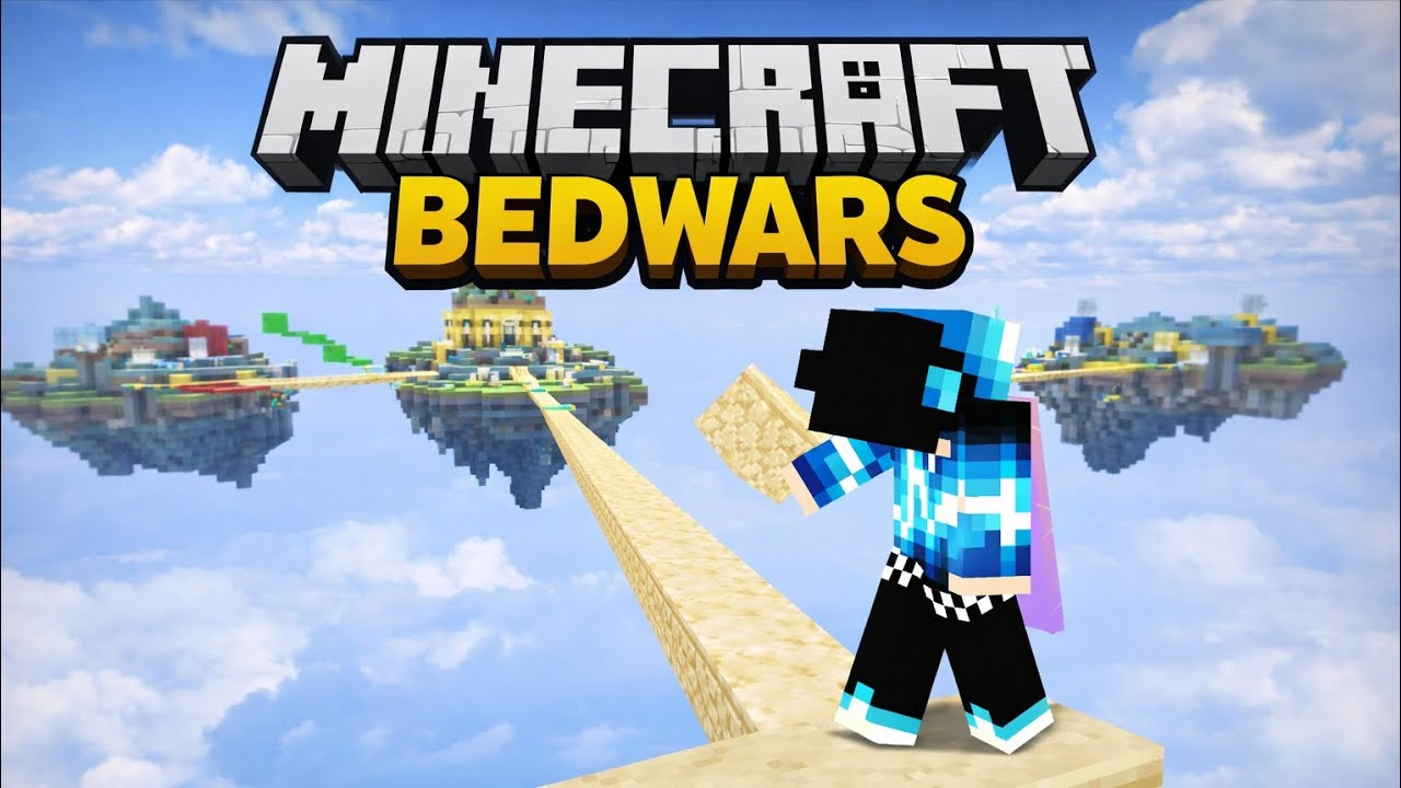 Gram w Minecraft bedwars i pokazuje jak się uczyć grać