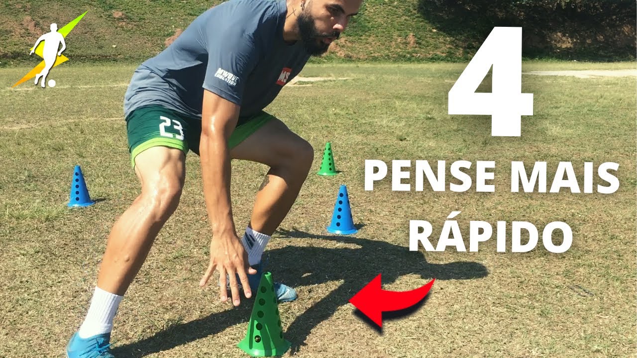 4 EXERCÍCIOS DE VELOCIDADE DE REAÇÃO | Treino cognitivo para futebol
