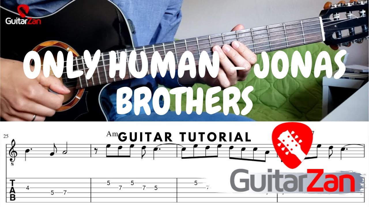 Only Human - Jonas Brothers, easy guitar tutorial, guitar lesson, how to play