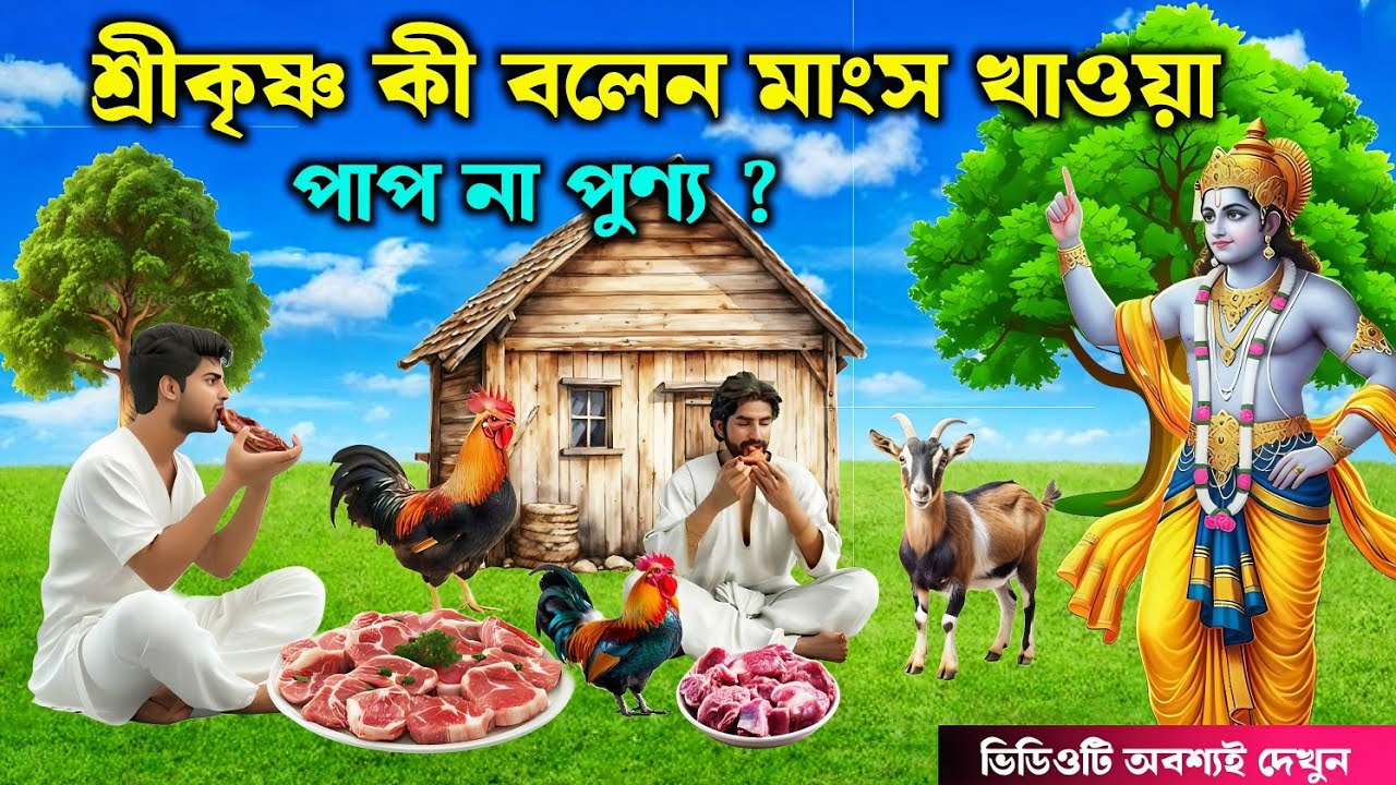 🌺শ্রীকৃষ্ণ কী বলেছিলেন মাংস খাওয়া নিয়ে? সত্যিটা জানলে ভাবনা বদলে যাবে🌺