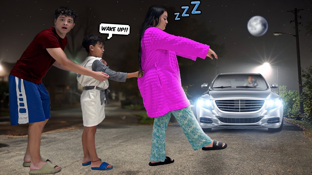 We CAUGHT My Mom SLEEPWALKING at MIDNIGHT...