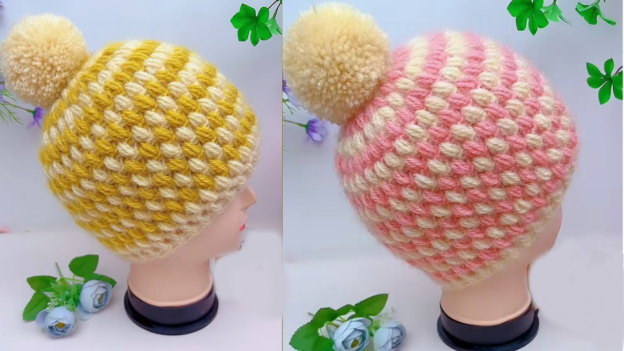 Crochet Pineapple Stitch Beanie 🧶 | Easy Winter Hat Tutorial for Beginners