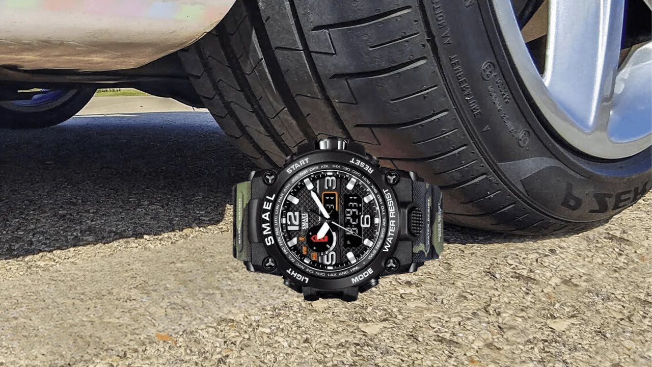 Shockproof watch testing.