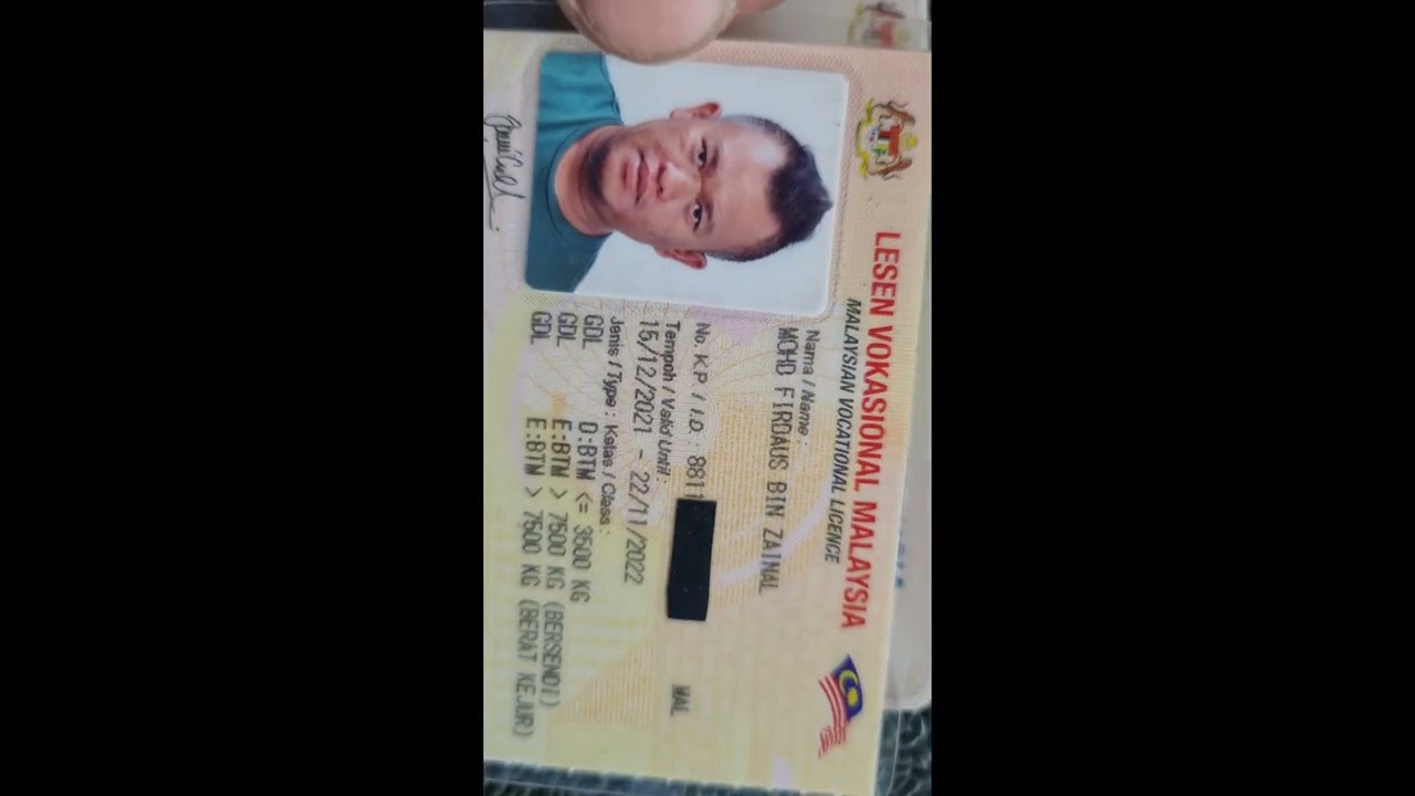 LESEN APE YANG PERLU ADA UNTUK MEMANDU