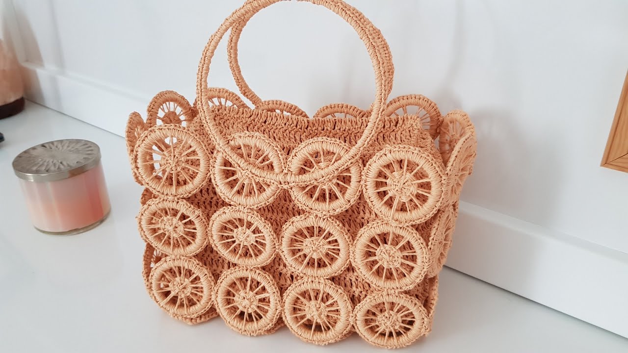 Kağıt İp ile Halkalı Çanta Yapımı - DIY Chrochetbag