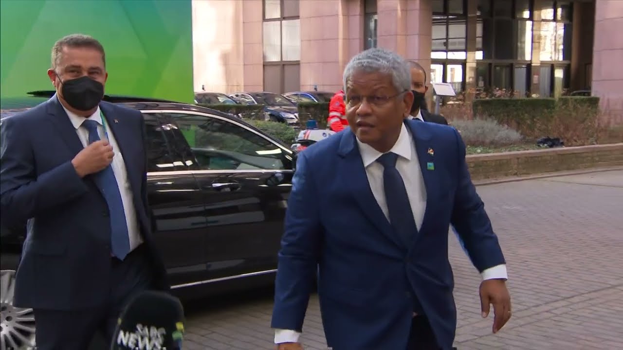 President of Seychelles Ramkalawan in Brussels for the EU-Africa Summit