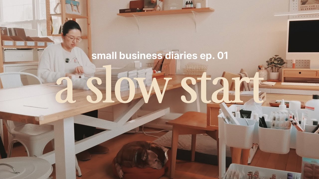 Cozy Small Business Vlog 💌 easing back into a routine & being gentle with myself