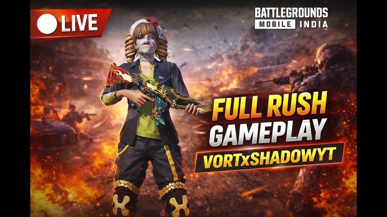LIVE BGMI Rush Gameplay Explosive Action  || VORTxSHADOWYT ||