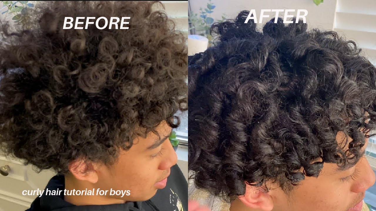 DOING MY BROTHERS HAIR....... (curly hair tutorial for boys)