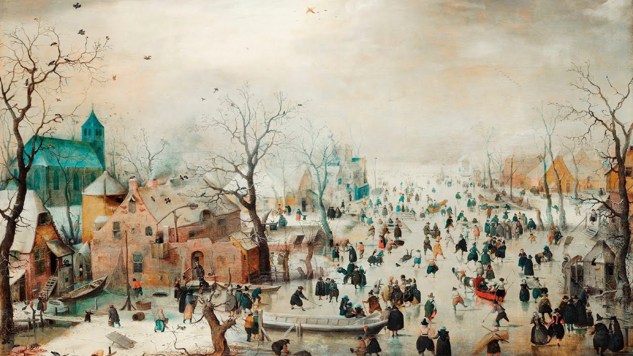 2 hours Amsterdam Winter Screensaver | 4K Art for TV | Vintage Netherlands Holland Painting
