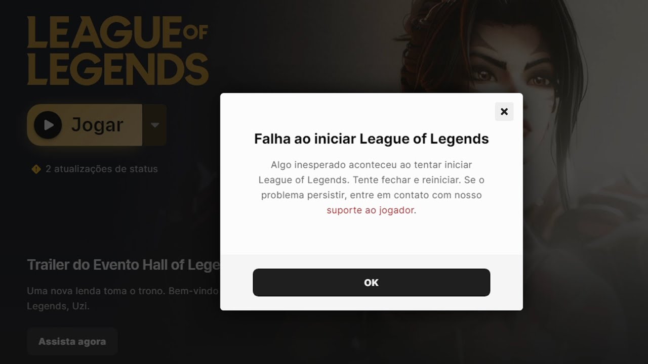 Algo inesperado aconteceu ao iniciar - RESOLVIDO - Solução DEFINITIVA | League Of Legends