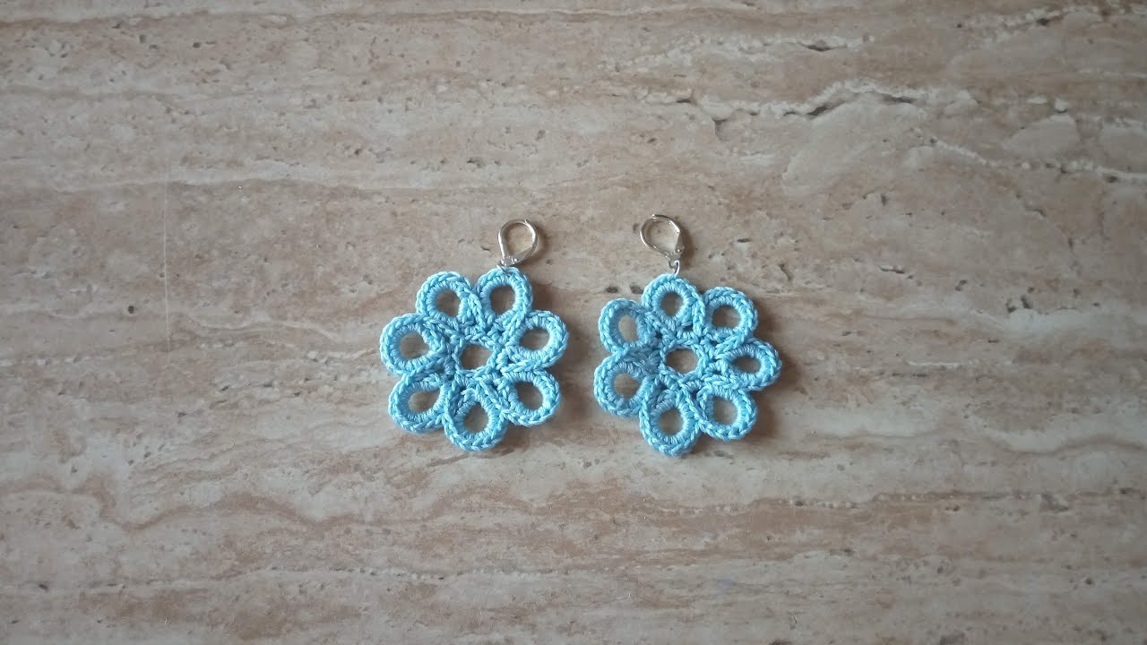 #tutorial #orecchini #fiore #uncinetto - #Crochet #earrings #flower