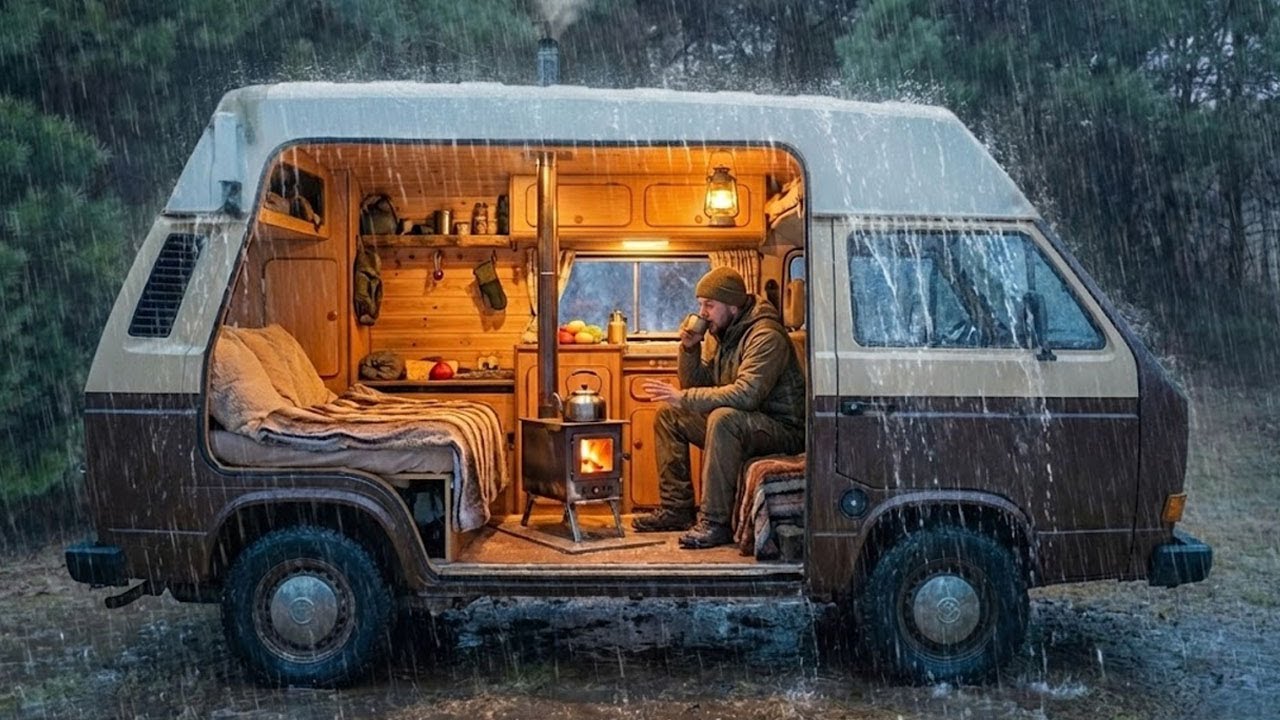 I thought this was the end... SOLO Rainy Camping: Forest Mountain Views, Cozy Shelter & Rain ASMR
