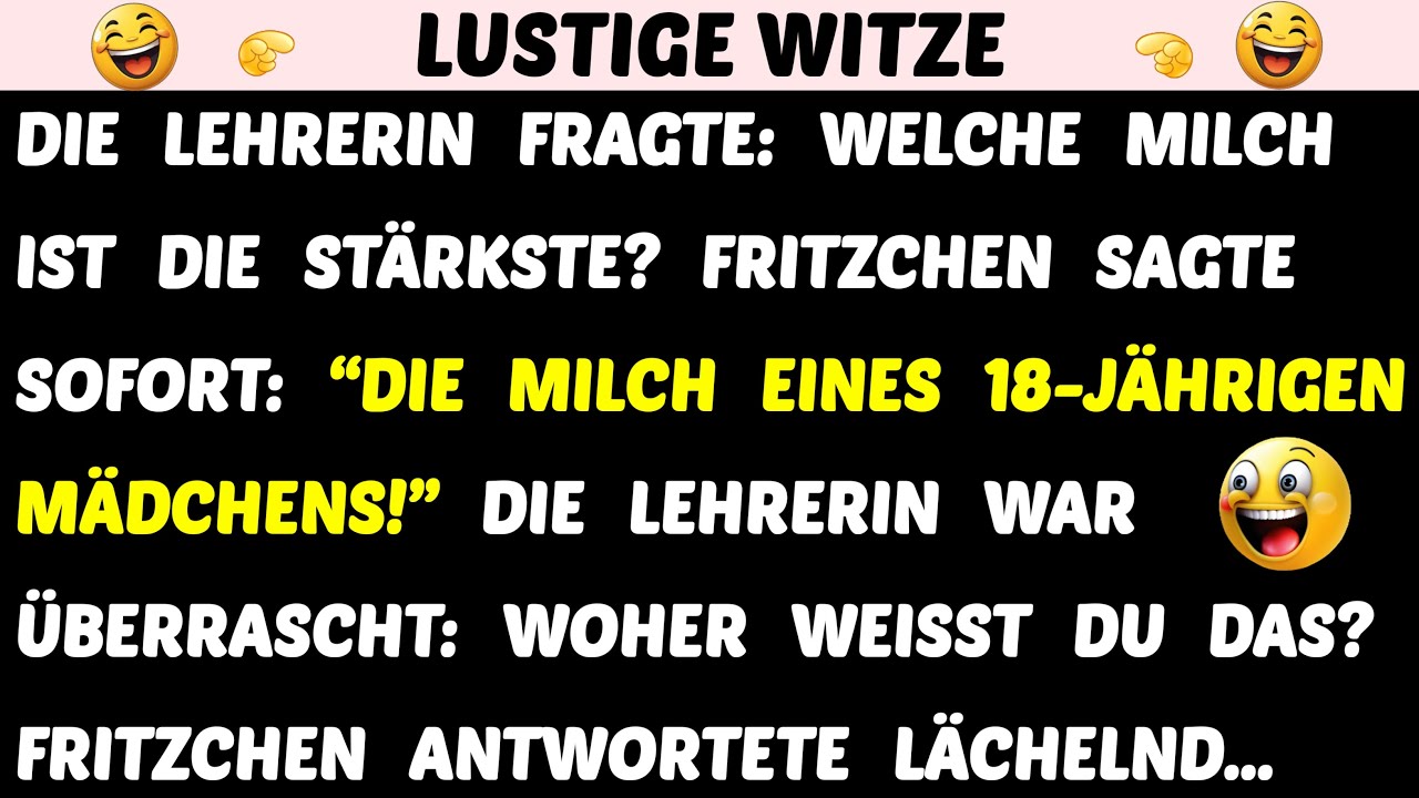 Witz des Tages | Der lustigste Milch-Witz! Die Lehrerin war schockiert! 🤣 | Lustige Witze Täglich