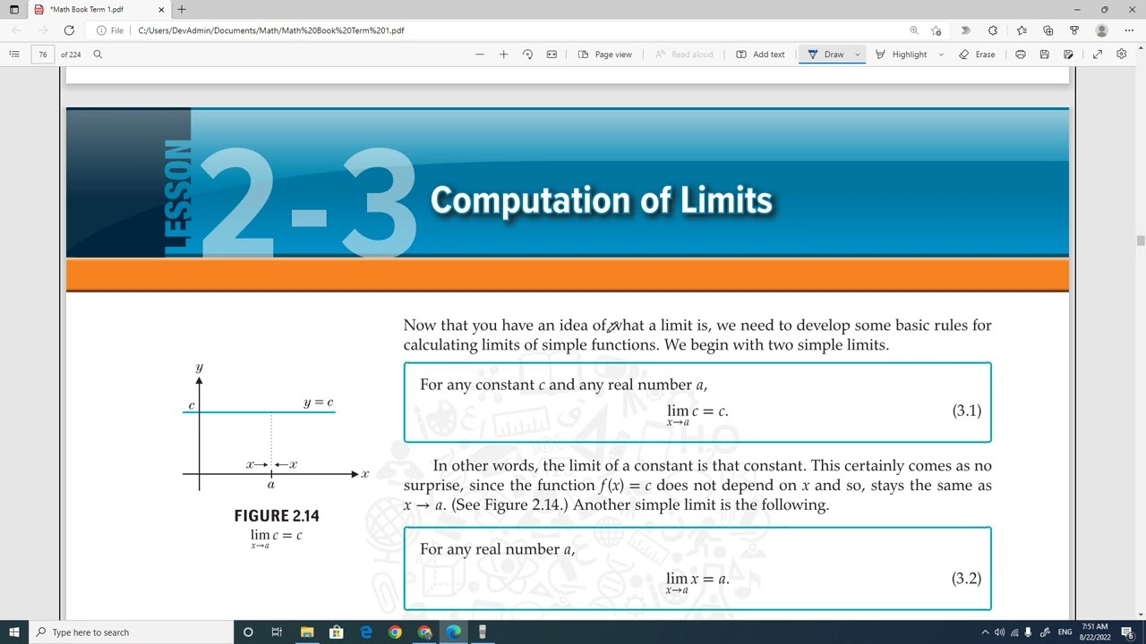 2-3 Computation of Limits