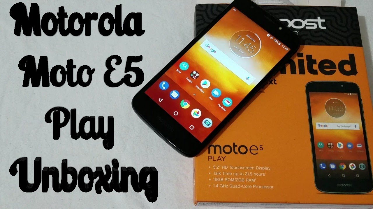 Motorola Moto E5 Play Unboxing & First Look