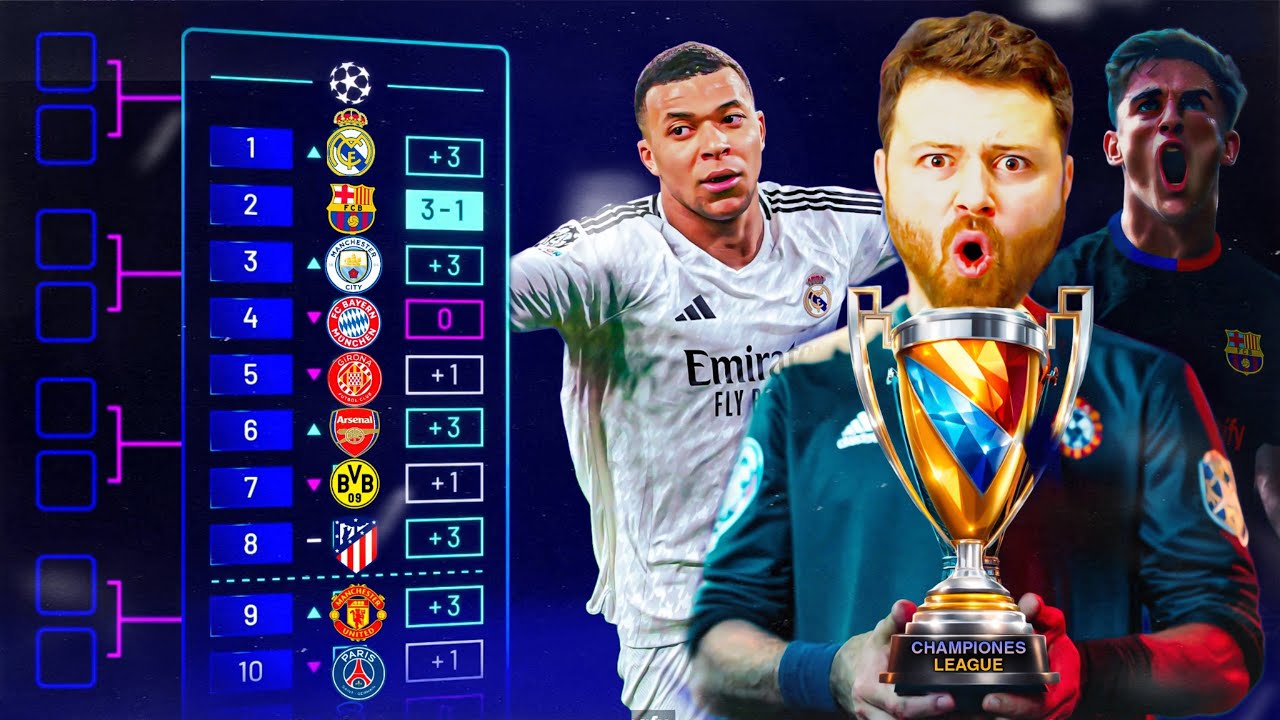 لعبت دوري الأبطال 2025 بنظامه الجديد دوري 36 فريق 🔥..!!