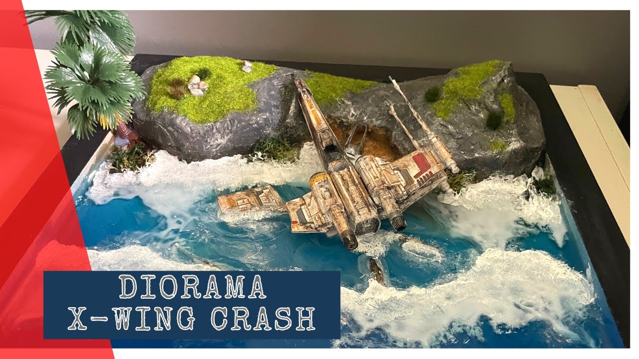 DIORAMA Crash X-Wing / Resin Epoxy / Star Wars