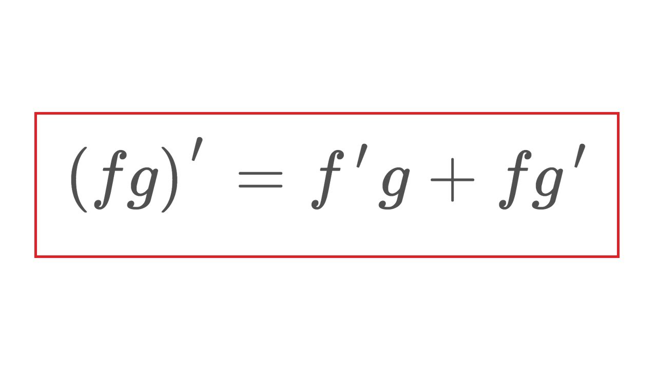 Proof of the product rule